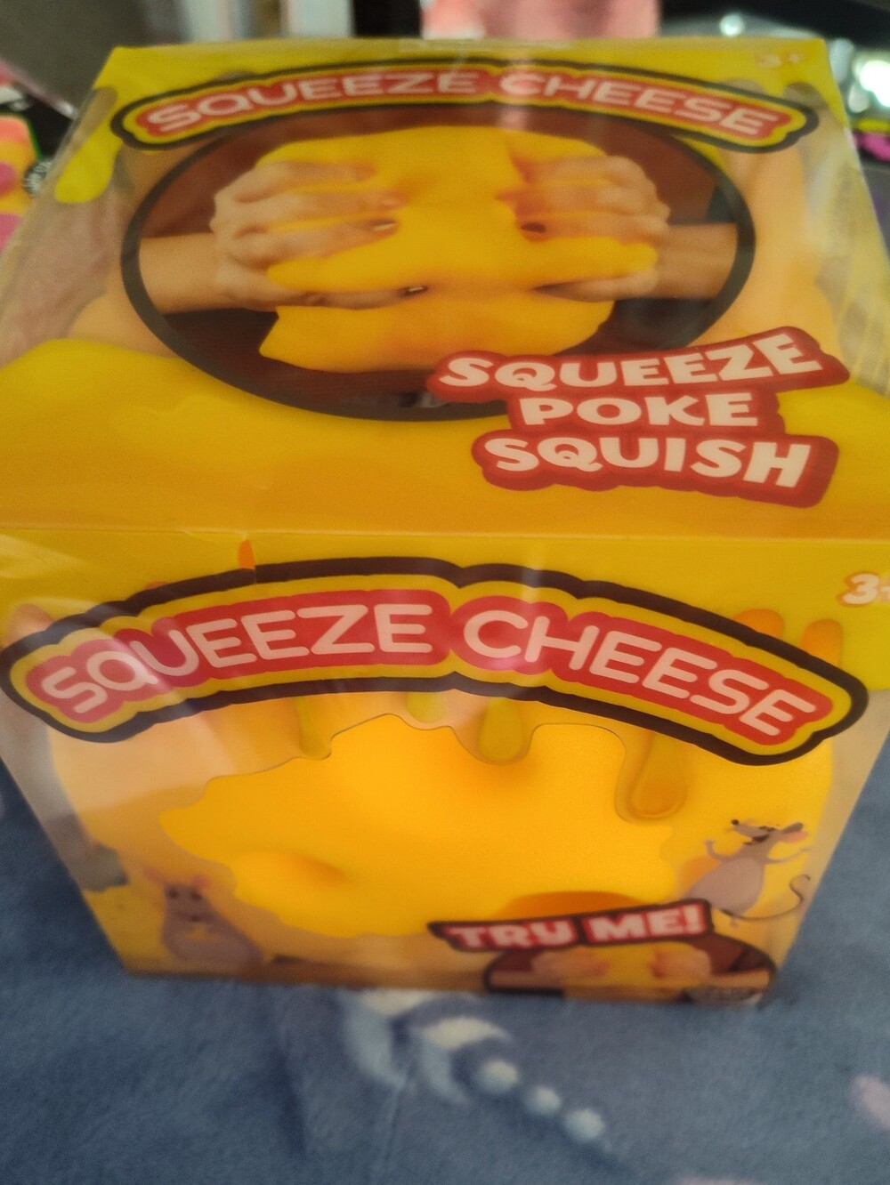 🧀 Squeeze Cheese Squish Toy - Bright Yellow